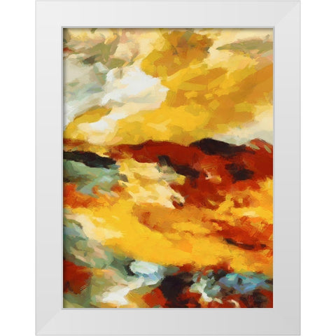 Mood of Abstraction V White Modern Wood Framed Art Print by Medeiros, Celito