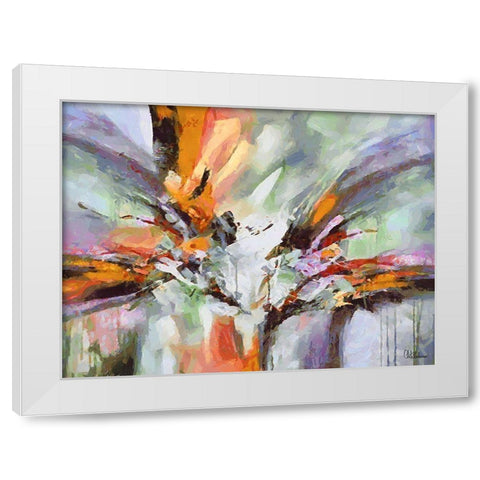 Mood of Abstraction IX White Modern Wood Framed Art Print by Medeiros, Celito