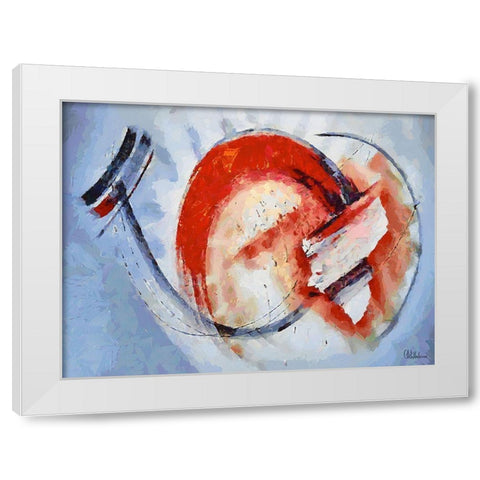 Mood of Abstraction XIII  White Modern Wood Framed Art Print by Medeiros, Celito