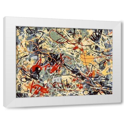Mood of Abstraction XVII  White Modern Wood Framed Art Print by Medeiros, Celito