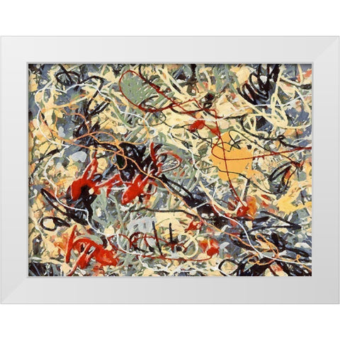 Mood of Abstraction XVII  White Modern Wood Framed Art Print by Medeiros, Celito