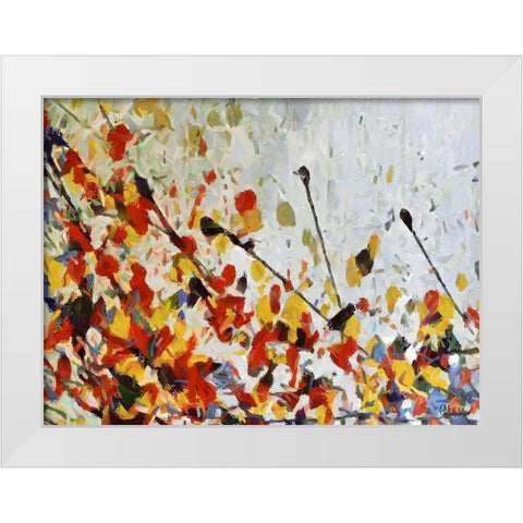 Mood of Abstraction XIX  White Modern Wood Framed Art Print by Medeiros, Celito