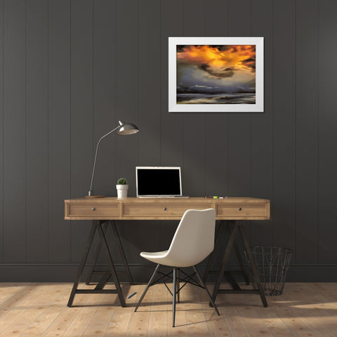 Sky after the Storm White Modern Wood Framed Art Print by Medeiros, Celito