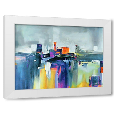 Mood of Abstraction XXII White Modern Wood Framed Art Print by Medeiros, Celito