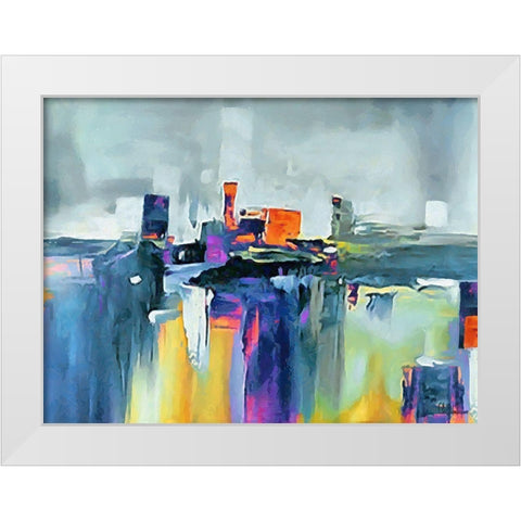 Mood of Abstraction XXII White Modern Wood Framed Art Print by Medeiros, Celito
