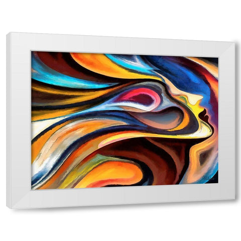 Mood of Abstraction XXVII  White Modern Wood Framed Art Print by Medeiros, Celito