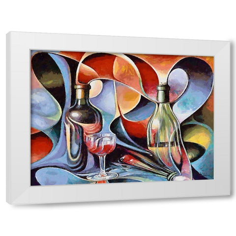 Mood of Abstraction XXVIII  White Modern Wood Framed Art Print by Medeiros, Celito