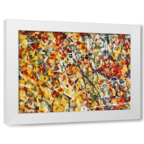 Mood of Abstraction XXIV White Modern Wood Framed Art Print by Medeiros, Celito