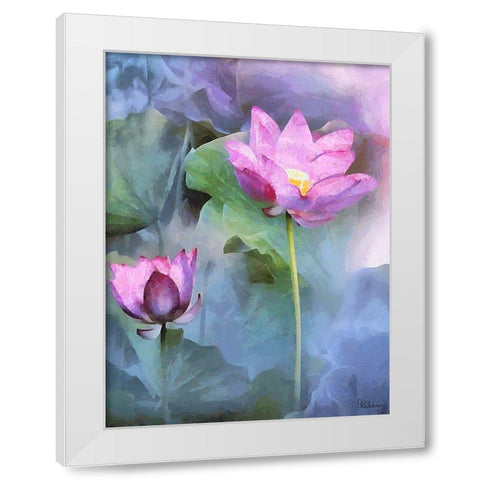 Orchids XXVIII White Modern Wood Framed Art Print by Medeiros, Celito