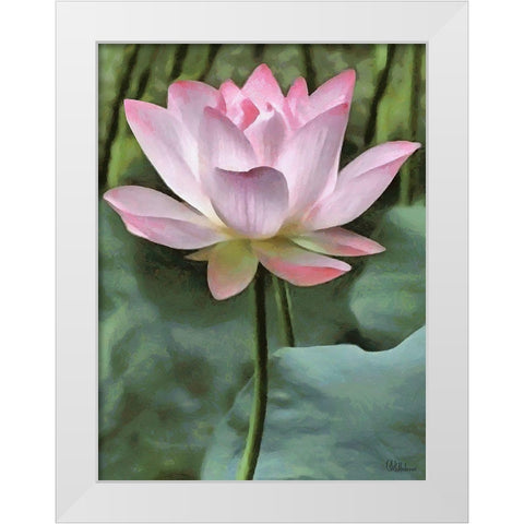 Watter Lilly II White Modern Wood Framed Art Print by Medeiros, Celito
