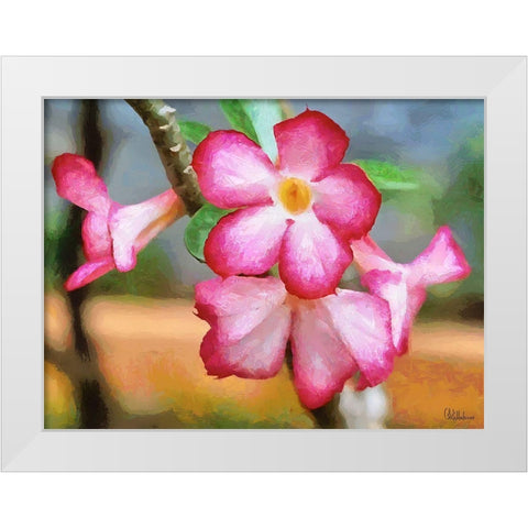 Orchids XXXIII White Modern Wood Framed Art Print by Medeiros, Celito