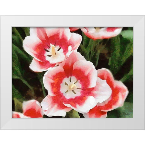 Orchids XXXV White Modern Wood Framed Art Print by Medeiros, Celito