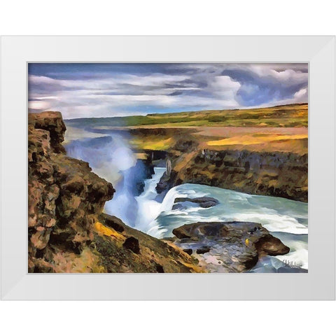 Watterfall Collection I White Modern Wood Framed Art Print by Medeiros, Celito