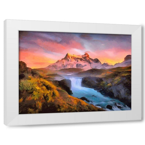 Watterfall Collection II White Modern Wood Framed Art Print by Medeiros, Celito