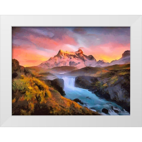 Watterfall Collection II White Modern Wood Framed Art Print by Medeiros, Celito