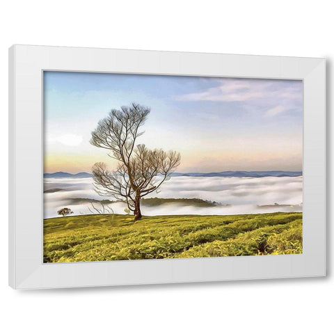 The Fog Collection I White Modern Wood Framed Art Print by Medeiros, Celito