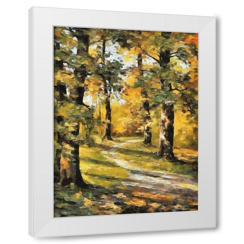 Way in Forest I White Modern Wood Framed Art Print by Medeiros, Celito