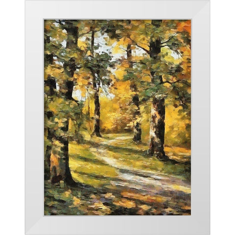 Way in Forest I White Modern Wood Framed Art Print by Medeiros, Celito