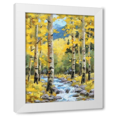 River in the Forest I White Modern Wood Framed Art Print by Medeiros, Celito