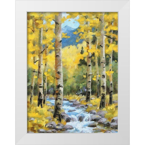 River in the Forest I White Modern Wood Framed Art Print by Medeiros, Celito