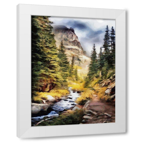 River in the Mountains I White Modern Wood Framed Art Print by Medeiros, Celito
