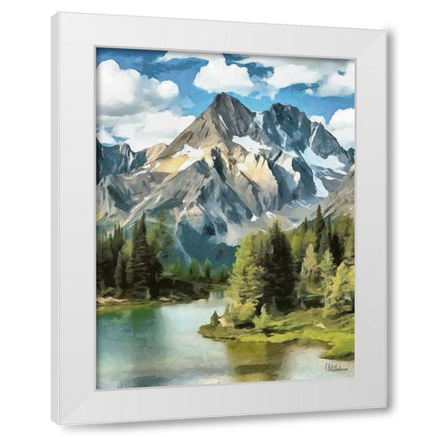 River in the Mountains VI White Modern Wood Framed Art Print by Medeiros, Celito