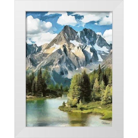 River in the Mountains VI White Modern Wood Framed Art Print by Medeiros, Celito