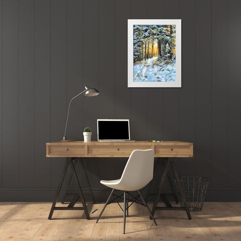Sunny Day in Winter I White Modern Wood Framed Art Print by Medeiros, Celito
