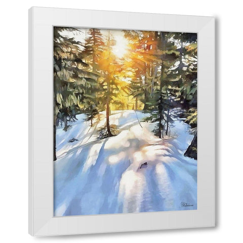 Sunny Day in Winter II White Modern Wood Framed Art Print by Medeiros, Celito