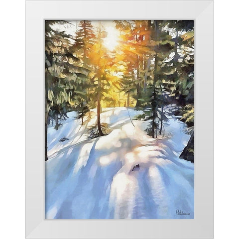 Sunny Day in Winter II White Modern Wood Framed Art Print by Medeiros, Celito