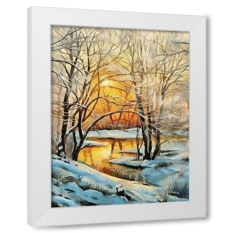 Sunny Day in Winter IV White Modern Wood Framed Art Print by Medeiros, Celito