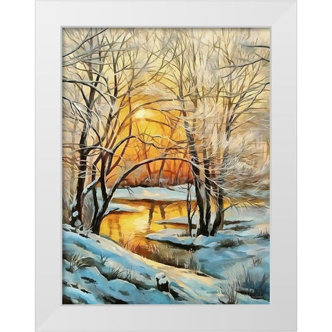 Sunny Day in Winter IV White Modern Wood Framed Art Print by Medeiros, Celito
