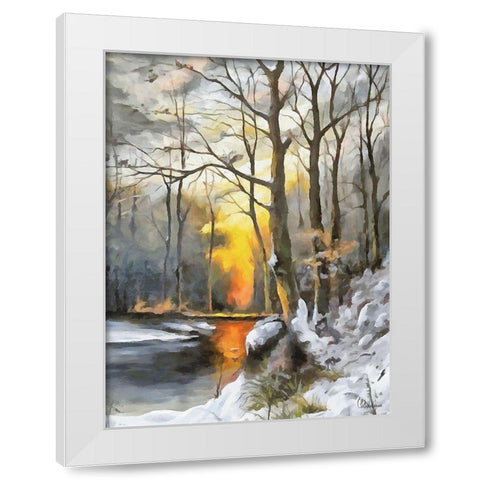 Sunny Day in Winter V White Modern Wood Framed Art Print by Medeiros, Celito