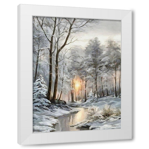 Sunny Day in Winter VI White Modern Wood Framed Art Print by Medeiros, Celito
