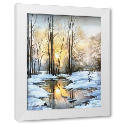 Sunny Day in Winter VII White Modern Wood Framed Art Print by Medeiros, Celito
