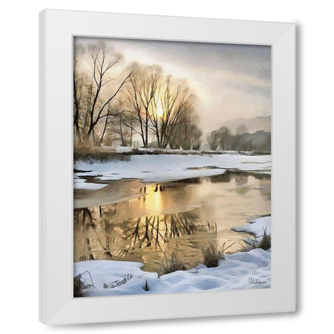 Sunny Day in Winter VIII White Modern Wood Framed Art Print by Medeiros, Celito