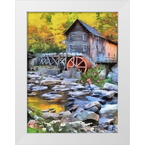 Mill Collection I White Modern Wood Framed Art Print by Medeiros, Celito