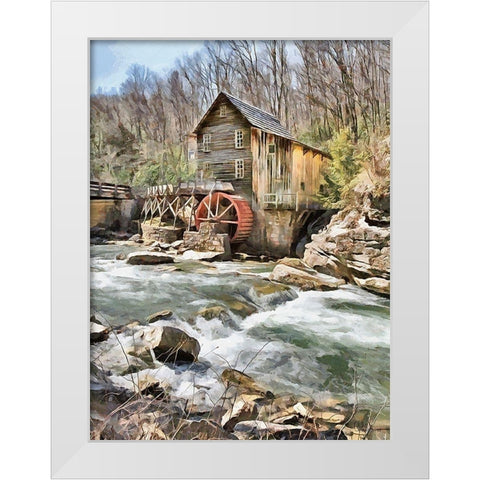 Mill Collection II White Modern Wood Framed Art Print by Medeiros, Celito