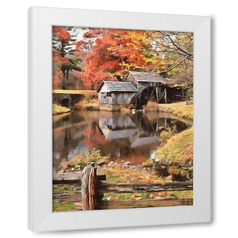 Mill Collection V White Modern Wood Framed Art Print by Medeiros, Celito