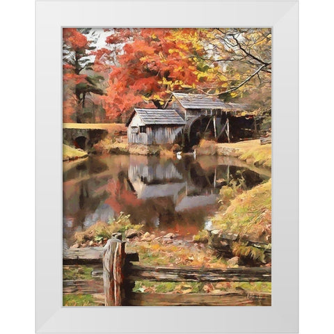 Mill Collection V White Modern Wood Framed Art Print by Medeiros, Celito