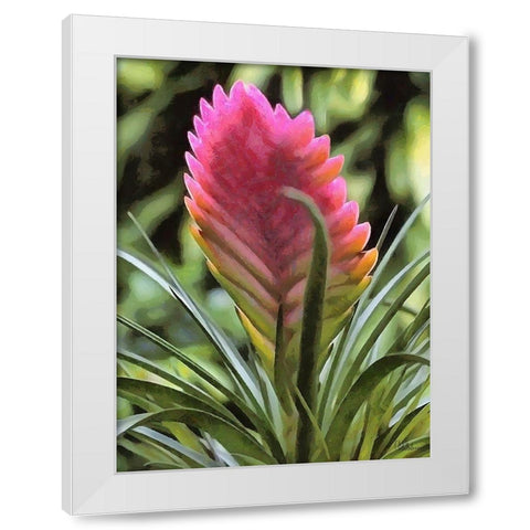 I like Flowers II White Modern Wood Framed Art Print by Medeiros, Celito