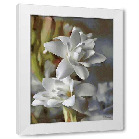 I like Flowers VIII White Modern Wood Framed Art Print by Medeiros, Celito