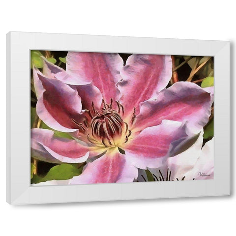I like Flowers XIV White Modern Wood Framed Art Print by Medeiros, Celito