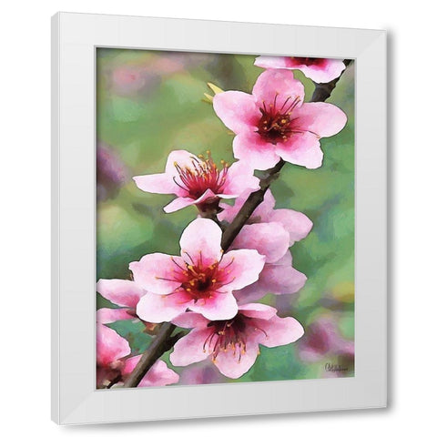 I like Flowers XVI White Modern Wood Framed Art Print by Medeiros, Celito