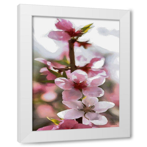 I like Flowers XVIII White Modern Wood Framed Art Print by Medeiros, Celito