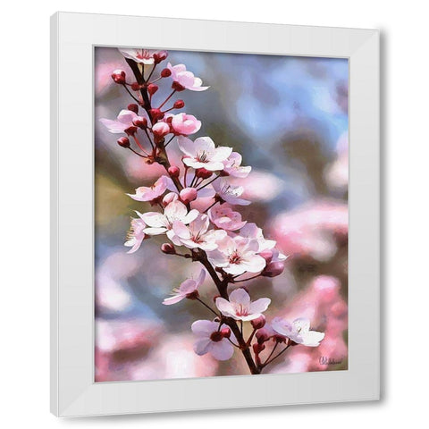 I like Flowers XIX White Modern Wood Framed Art Print by Medeiros, Celito