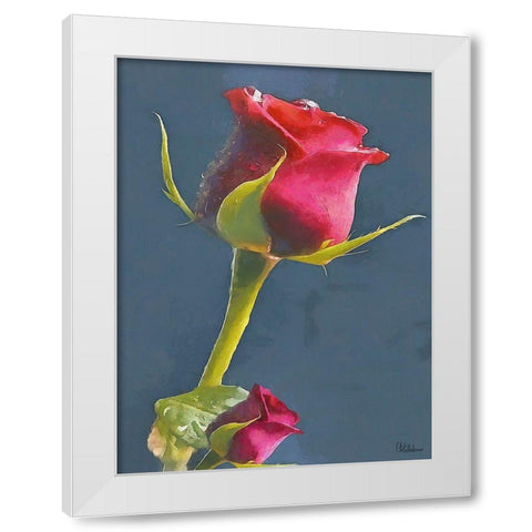 I like Flowers XXI White Modern Wood Framed Art Print by Medeiros, Celito