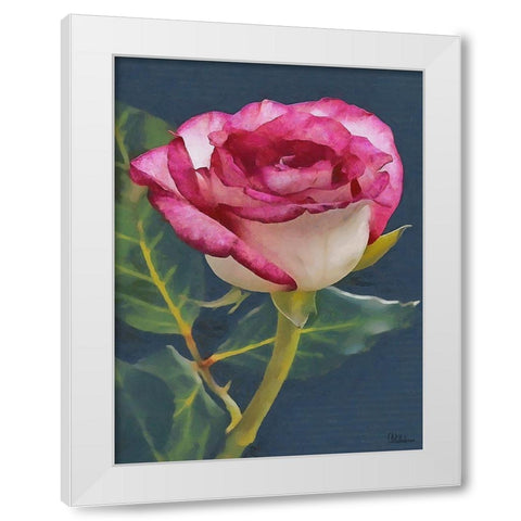 I like Flowers XXII White Modern Wood Framed Art Print by Medeiros, Celito