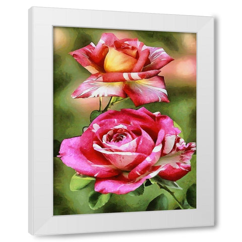 I like Flowers XXIII White Modern Wood Framed Art Print by Medeiros, Celito