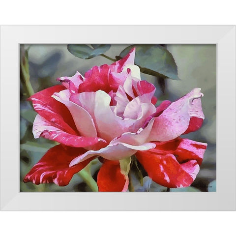 I like Flowers XXIV White Modern Wood Framed Art Print by Medeiros, Celito